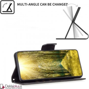 Dirbtinės odos atverčiamas dėklas su 4 skyreliais - juodas (Nokia C32) Dirbtinės odos atverčiamas dėklas su 4 skyreliais - juodas (Nokia C32)